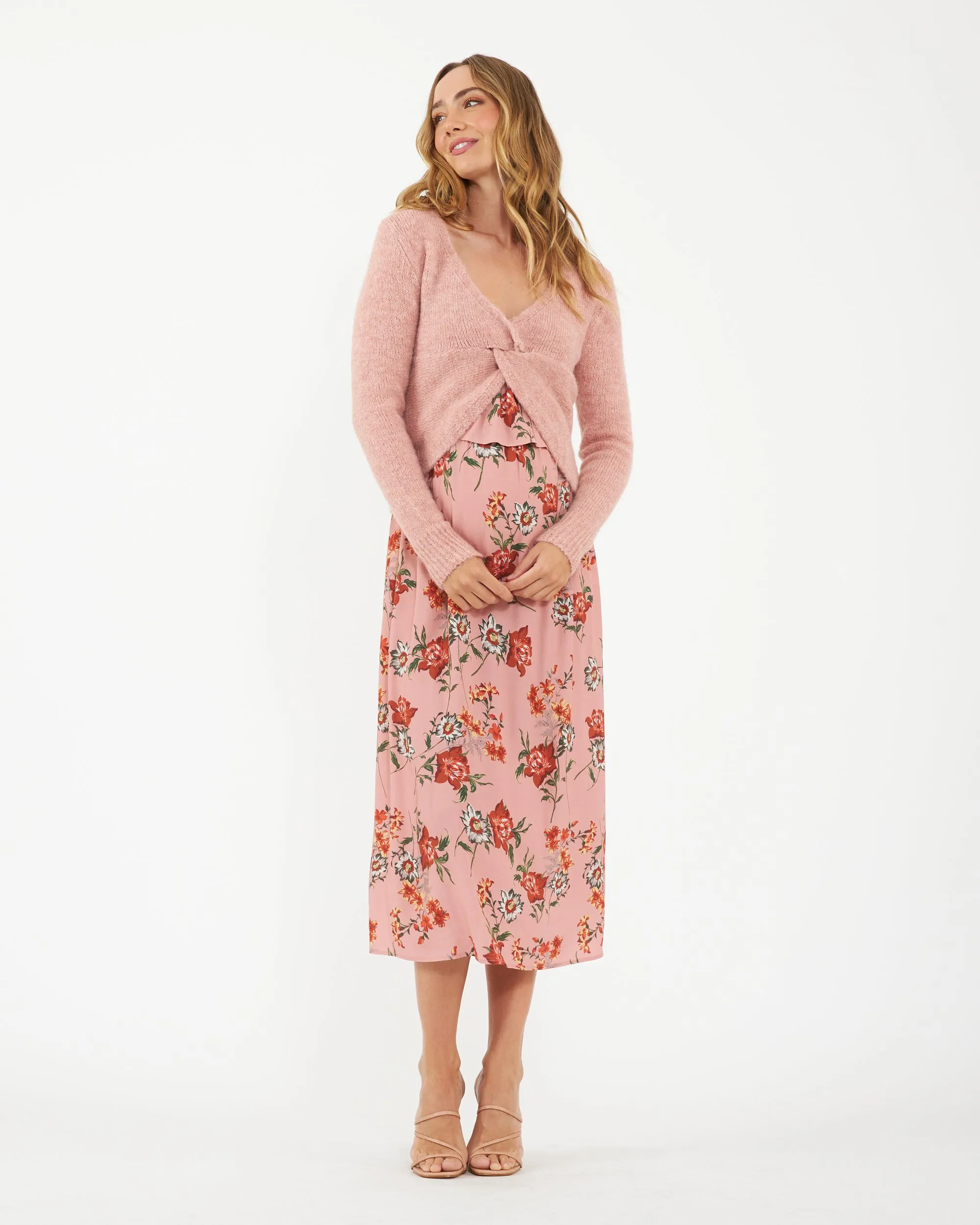 Amaya Nursing Slip Dress Dusty Pink