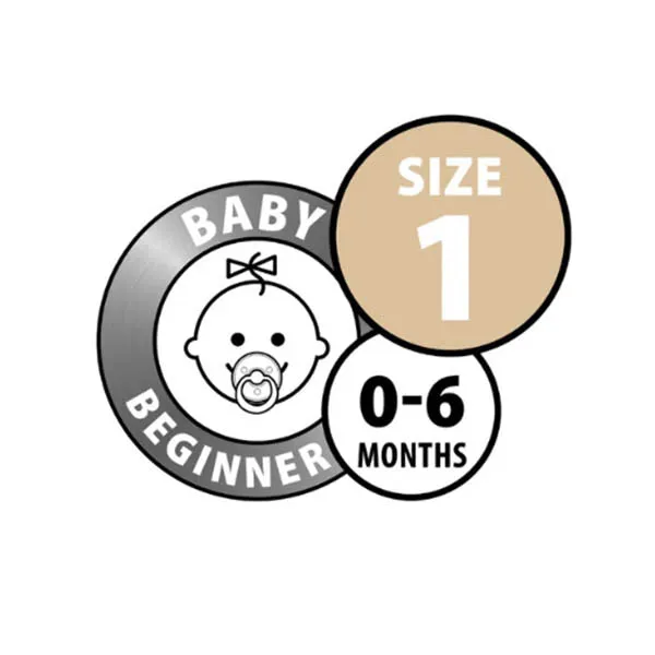 BIBS Colours Pacifers 2 Pack (Size 1) - Vanilla