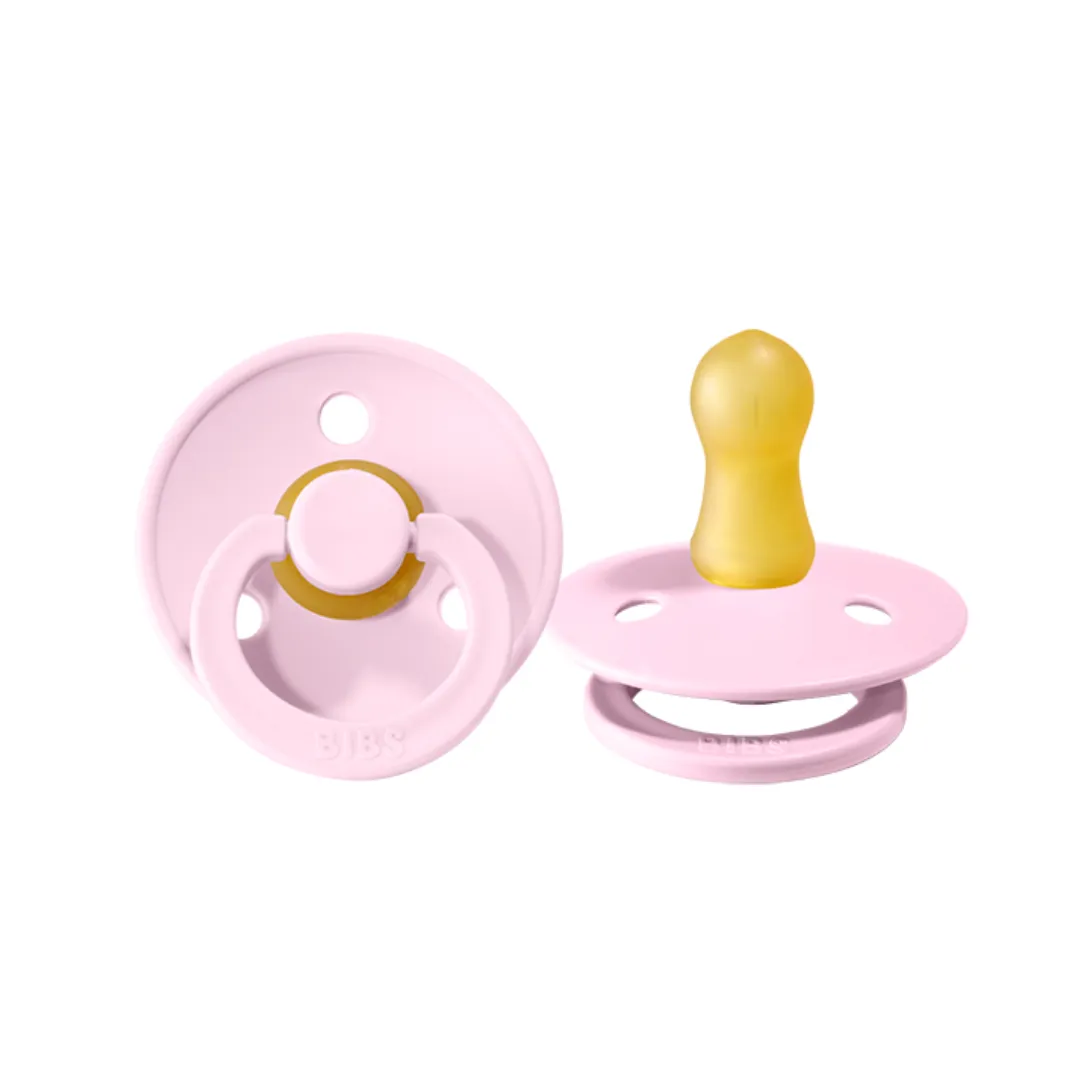 BIBS Dummies/Soothers 2 pack Size 1 - Baby Pink