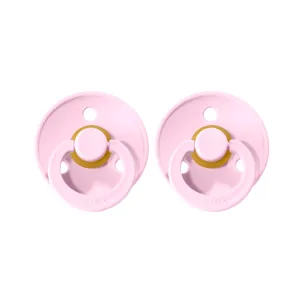 BIBS Dummies/Soothers 2 pack Size 1 - Baby Pink
