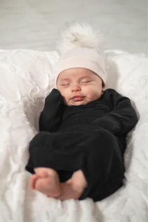 Black Sleeper Newborn Gown