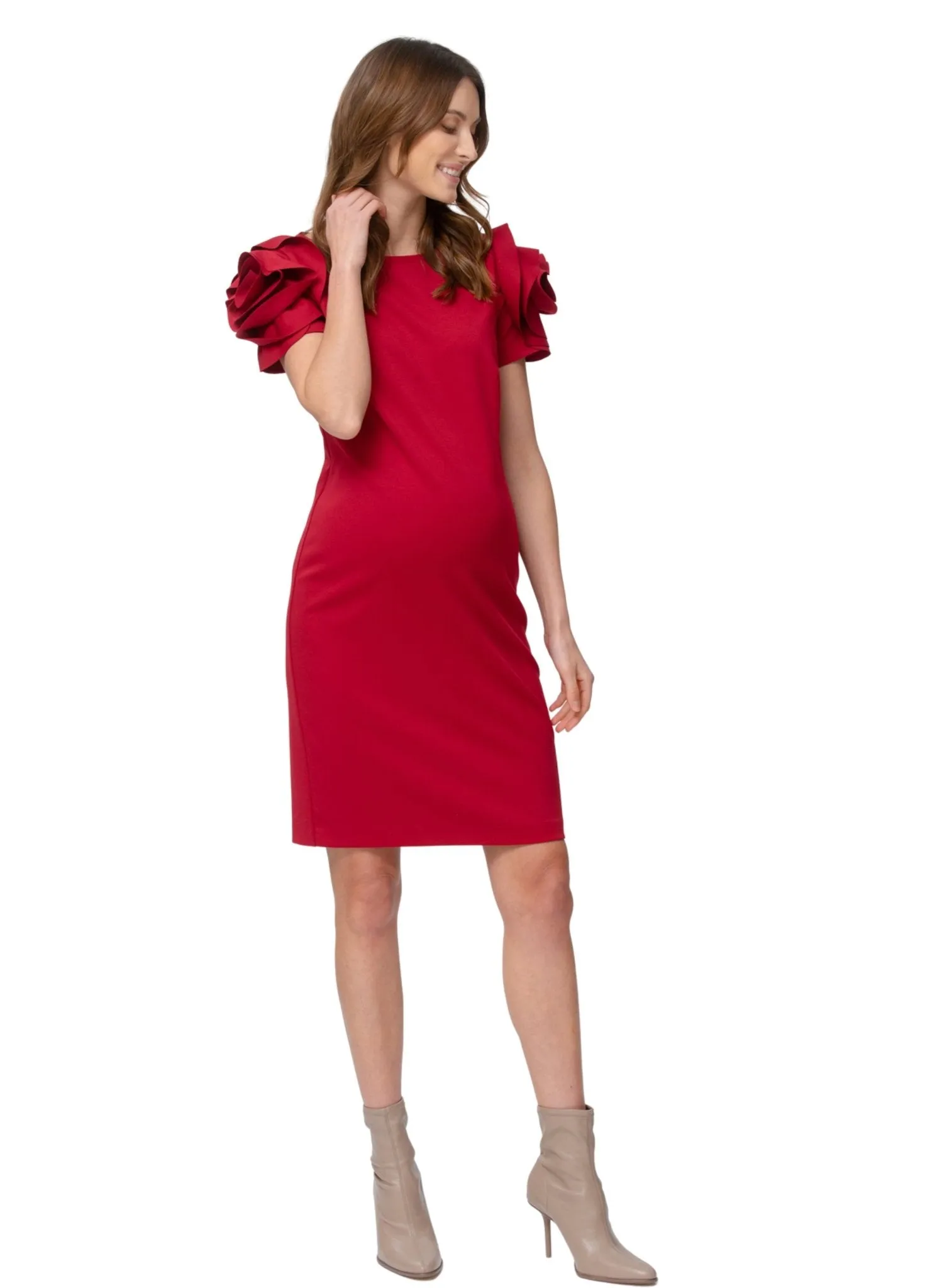 Capri Maternity Dress - Strawberry