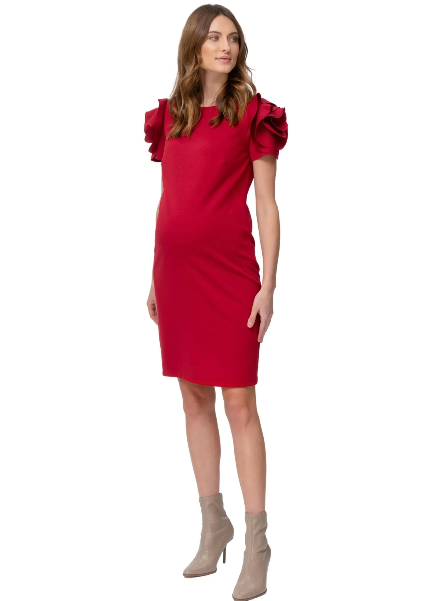Capri Maternity Dress - Strawberry
