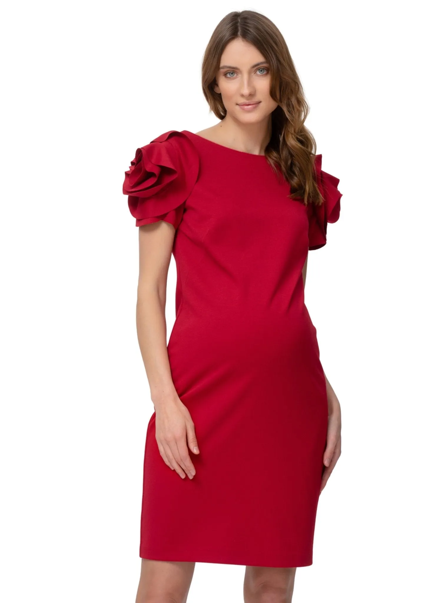 Capri Maternity Dress - Strawberry