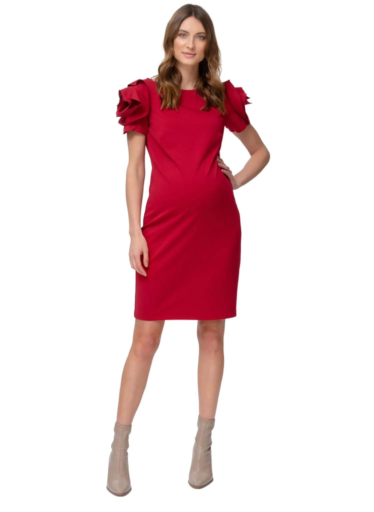 Capri Maternity Dress - Strawberry