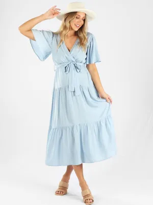 Cara Maternity Baby Blue Dress