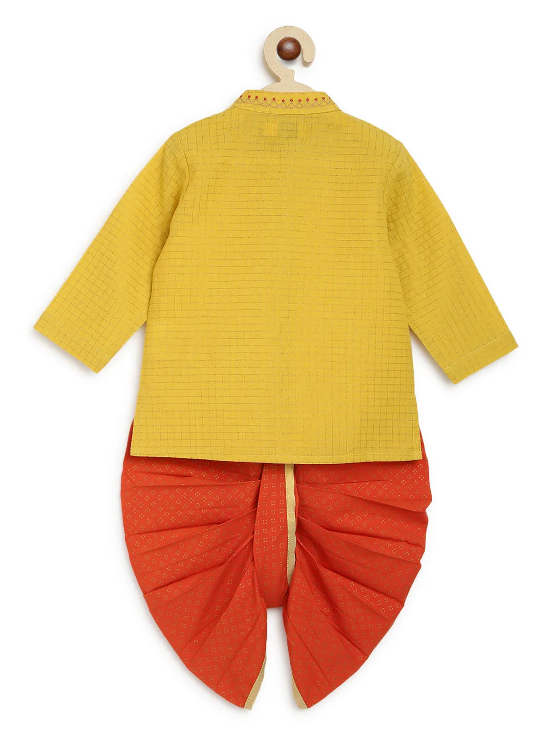 Chidiya Udd Zari Dhoti Set - Yellow