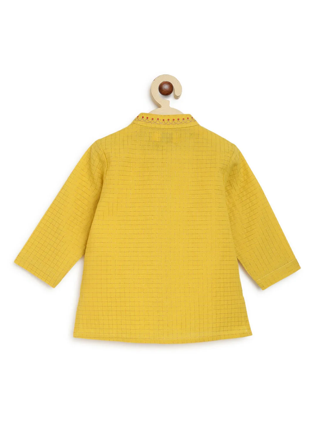 Chidiya Udd Zari Dhoti Set - Yellow