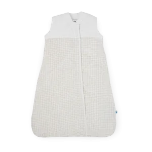 Cotton Muslin Quilted Sleep Bag - Tan Gingham