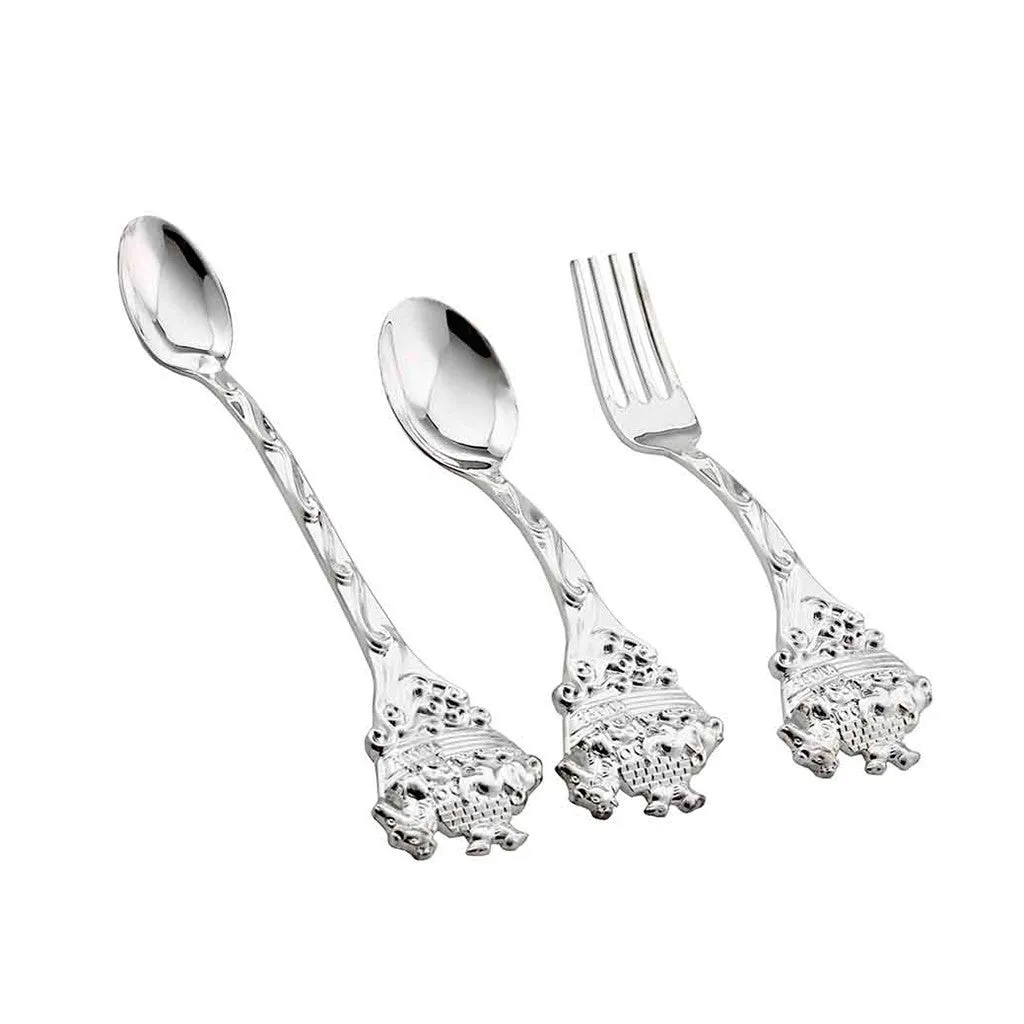 Frazer & Haws 92.5 Silver Plated Cutlery Set - Noah's Ark Handle