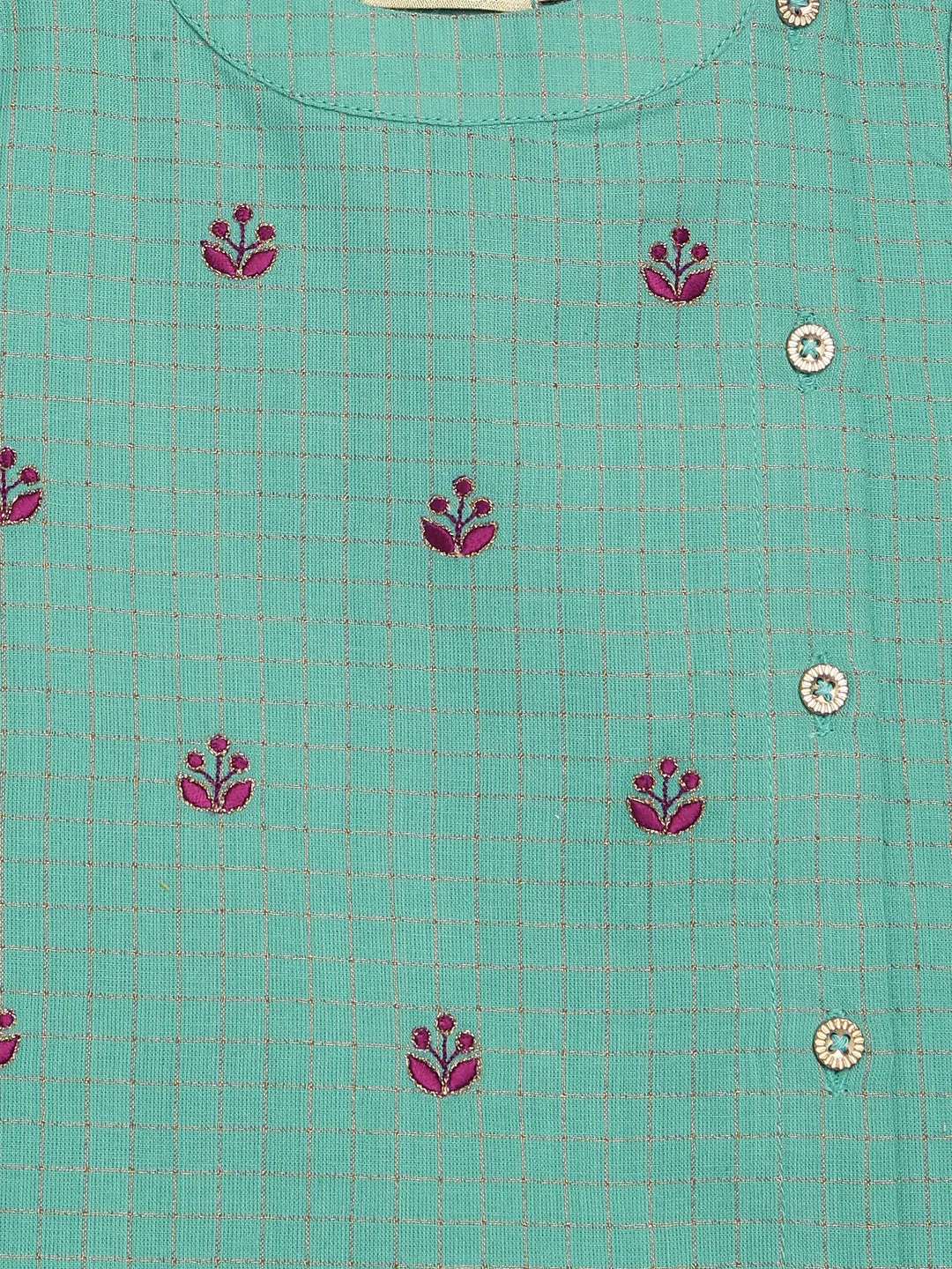 Imli ka Buta Dhoti Set - Green
