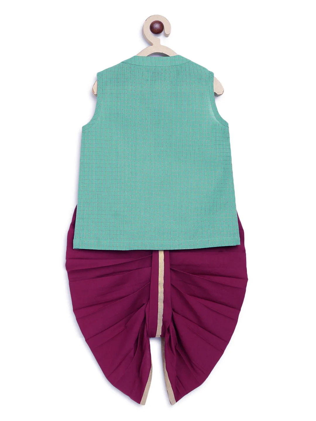 Imli ka Buta Dhoti Set - Green