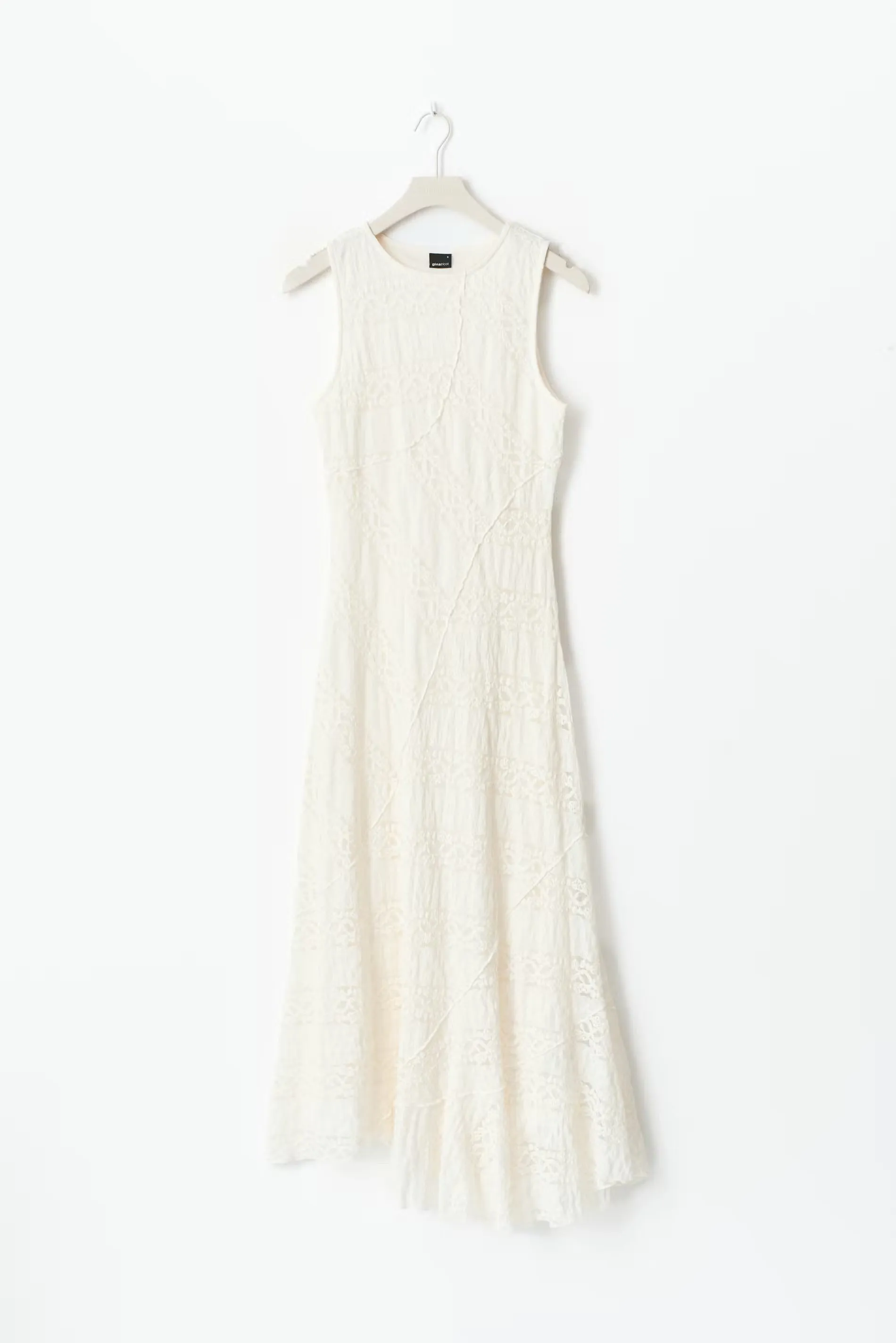 Kanten Midaxi Jurk - Beige