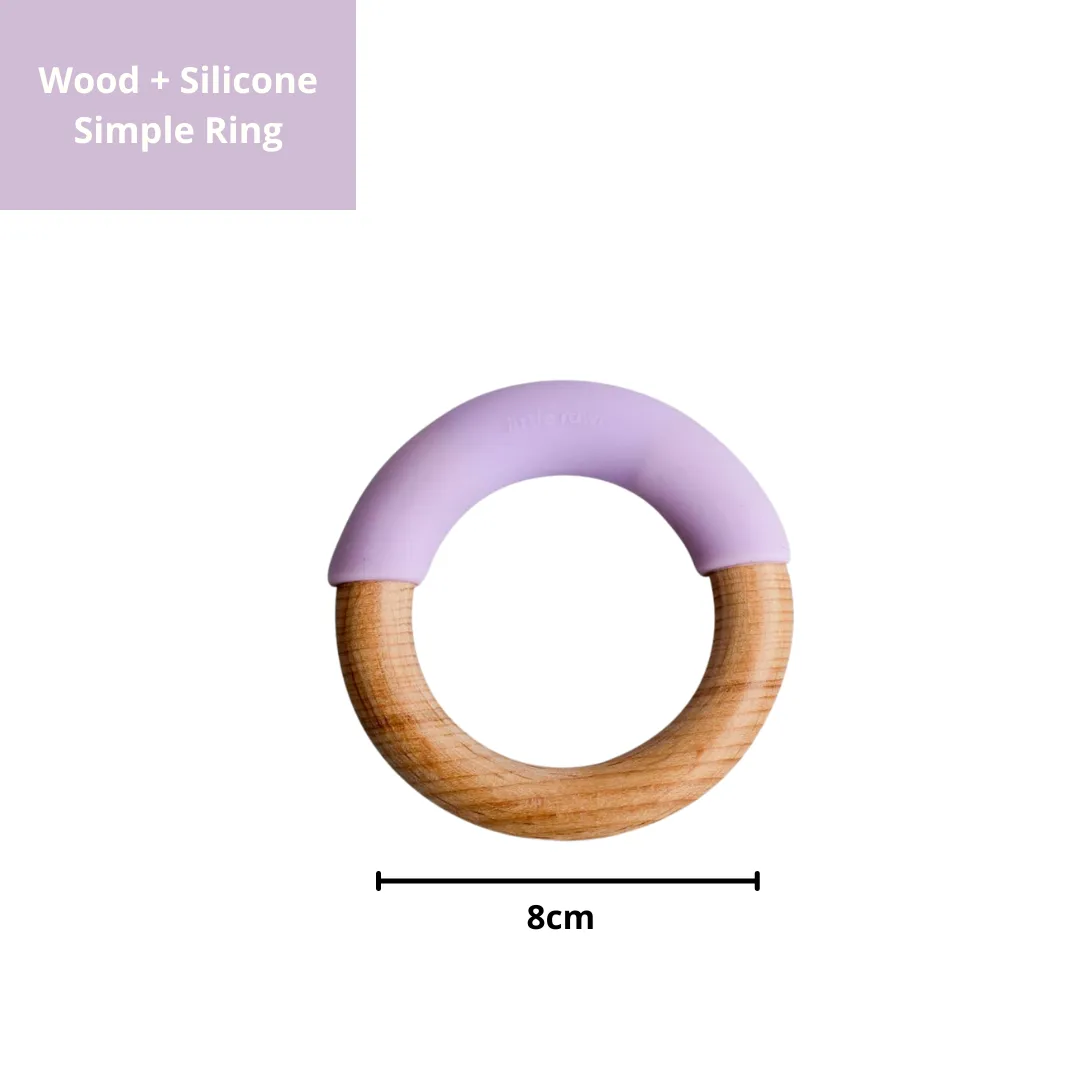 Little Rawr Wood   Silicone Simple Ring- Purple