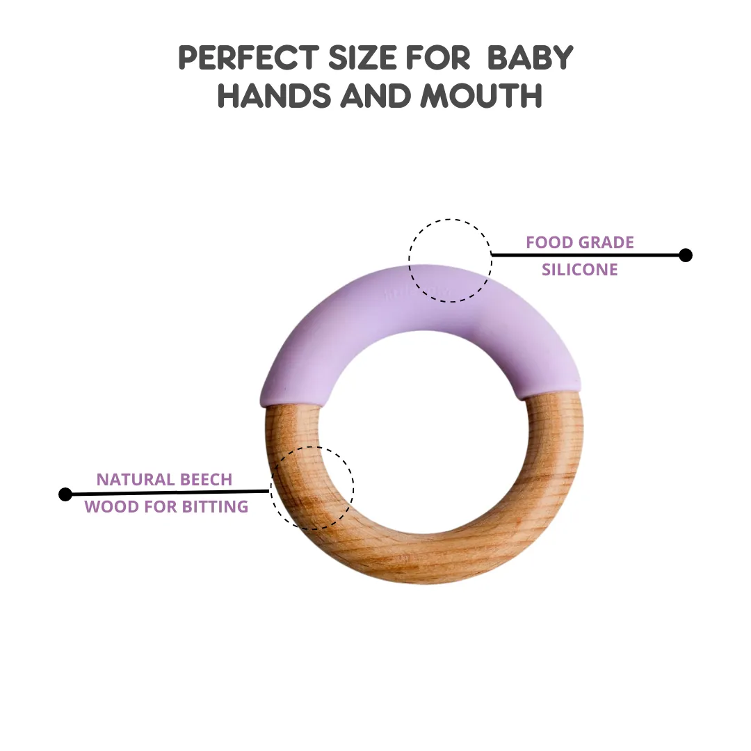 Little Rawr Wood   Silicone Simple Ring- Purple