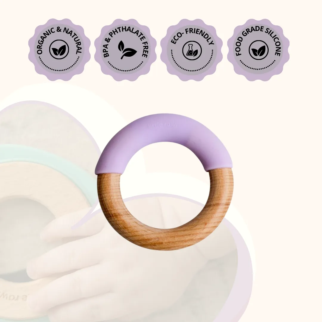 Little Rawr Wood   Silicone Simple Ring- Purple