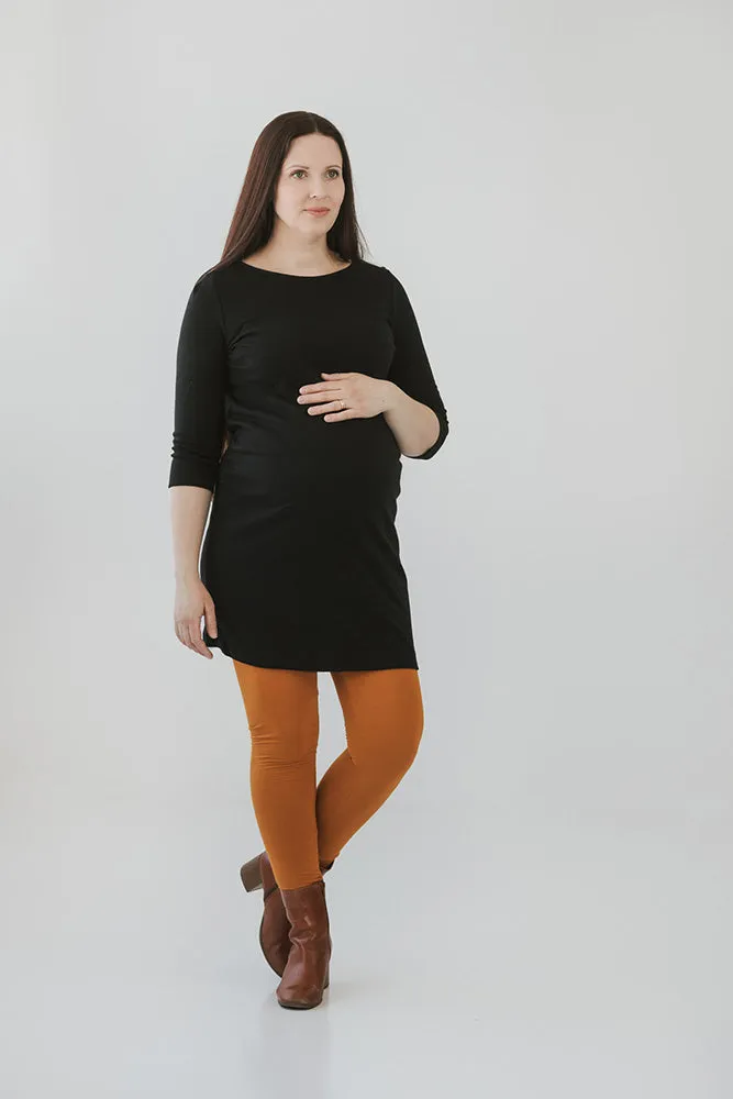 Maternity Tunic Dark Brown