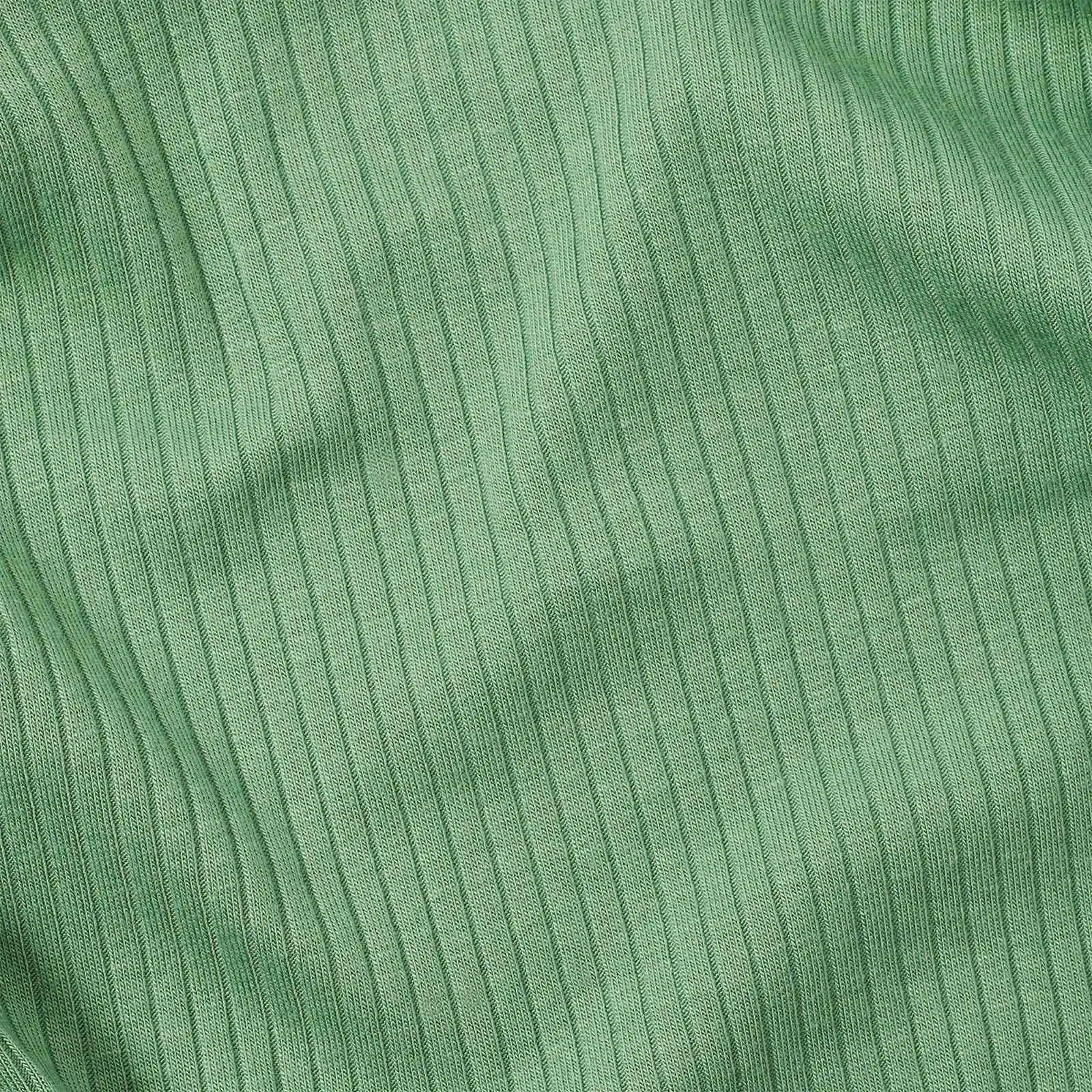 Moss Ribbed Clever Zip Footed Baby Pajamas
