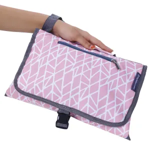 My Milestones Insta  Diaper Changing System Changing Pad  - Peach Mosaic