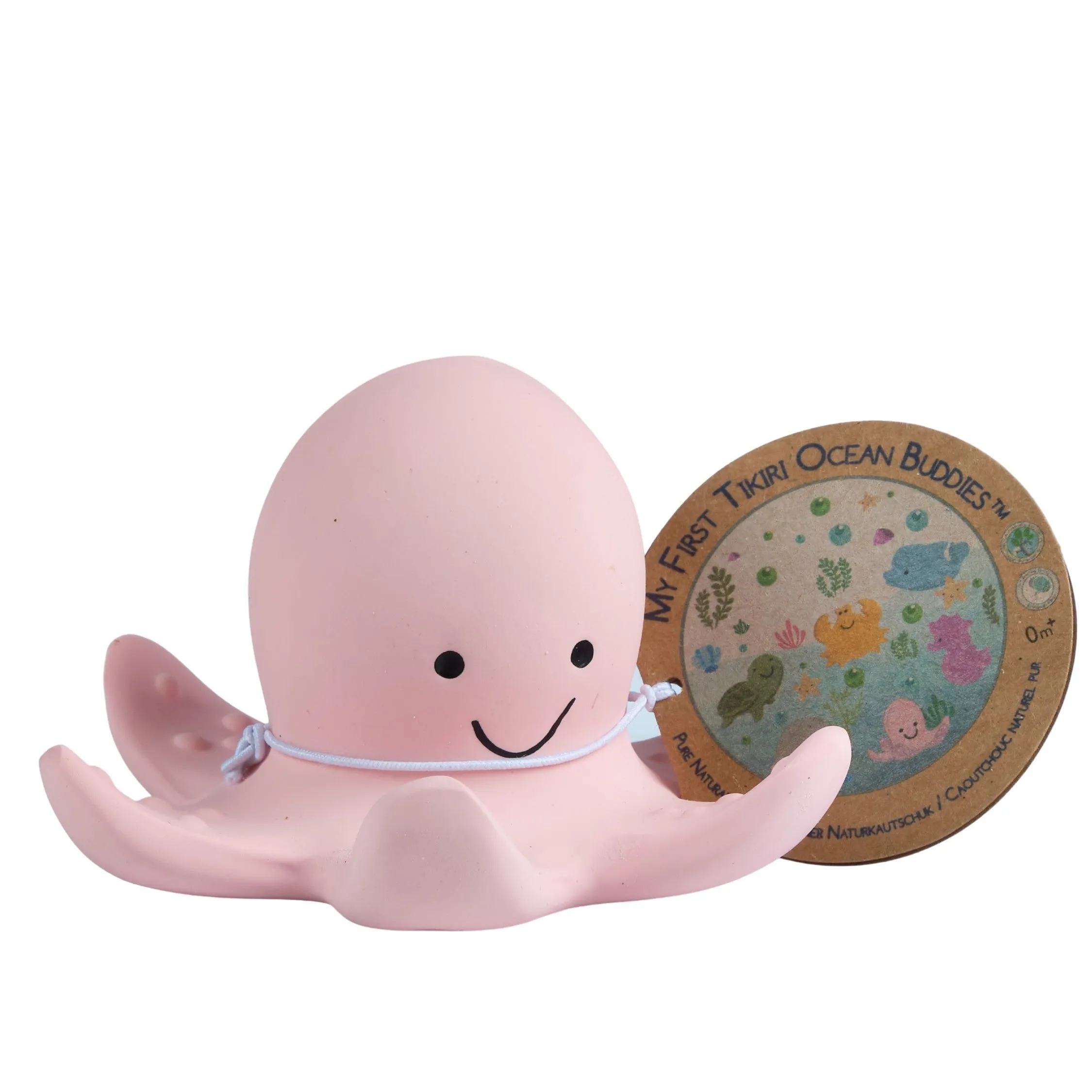 Octopus - Natural Rubber Baby Teether Rattle & Organic Bath Toy
