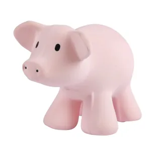 Pig - Natural Rubber Baby Teether Rattle & Bath Toy