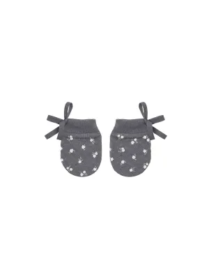 Pointelle Mittens in Dark Floral