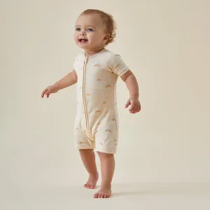 Rainbow Print Zip Summer Romper