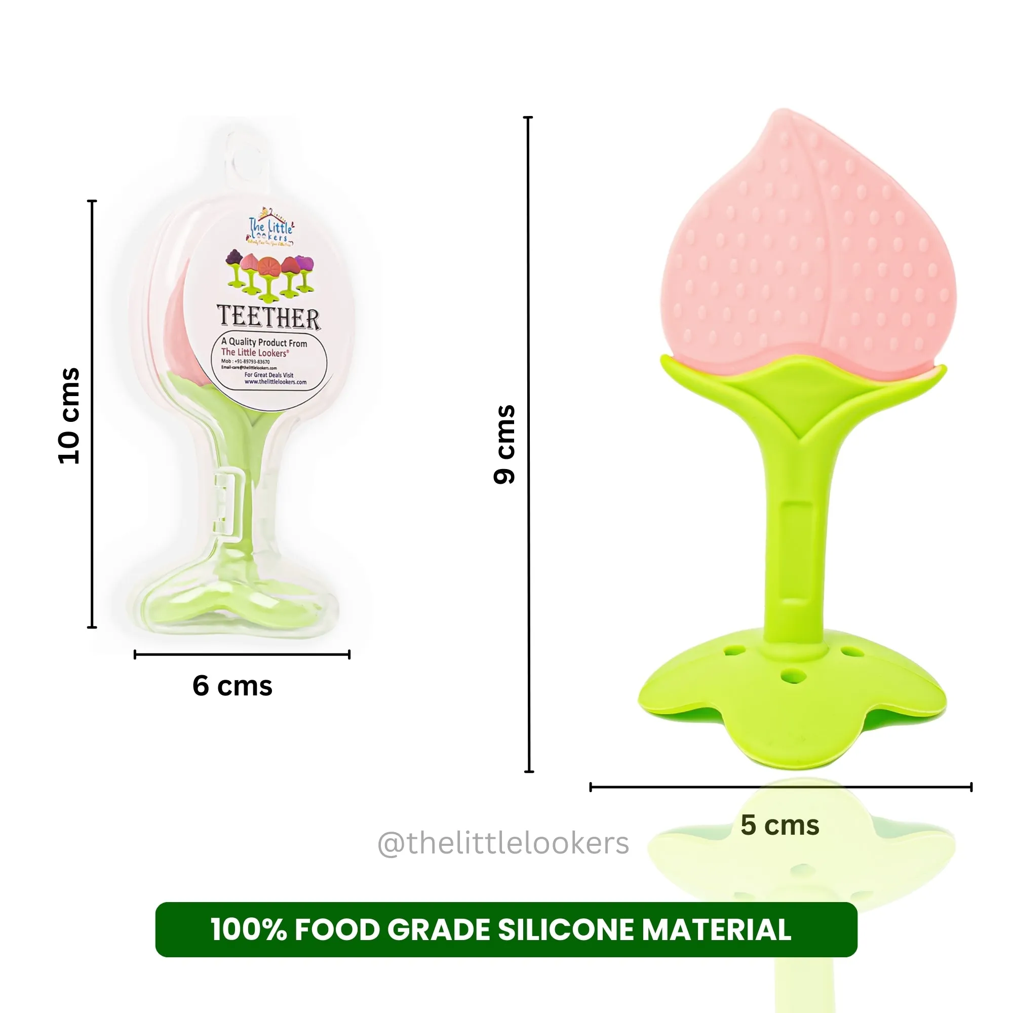 The Little Lookers Single Silicone Fruit Shape Teether for Baby/Toddlers/Infants/Children