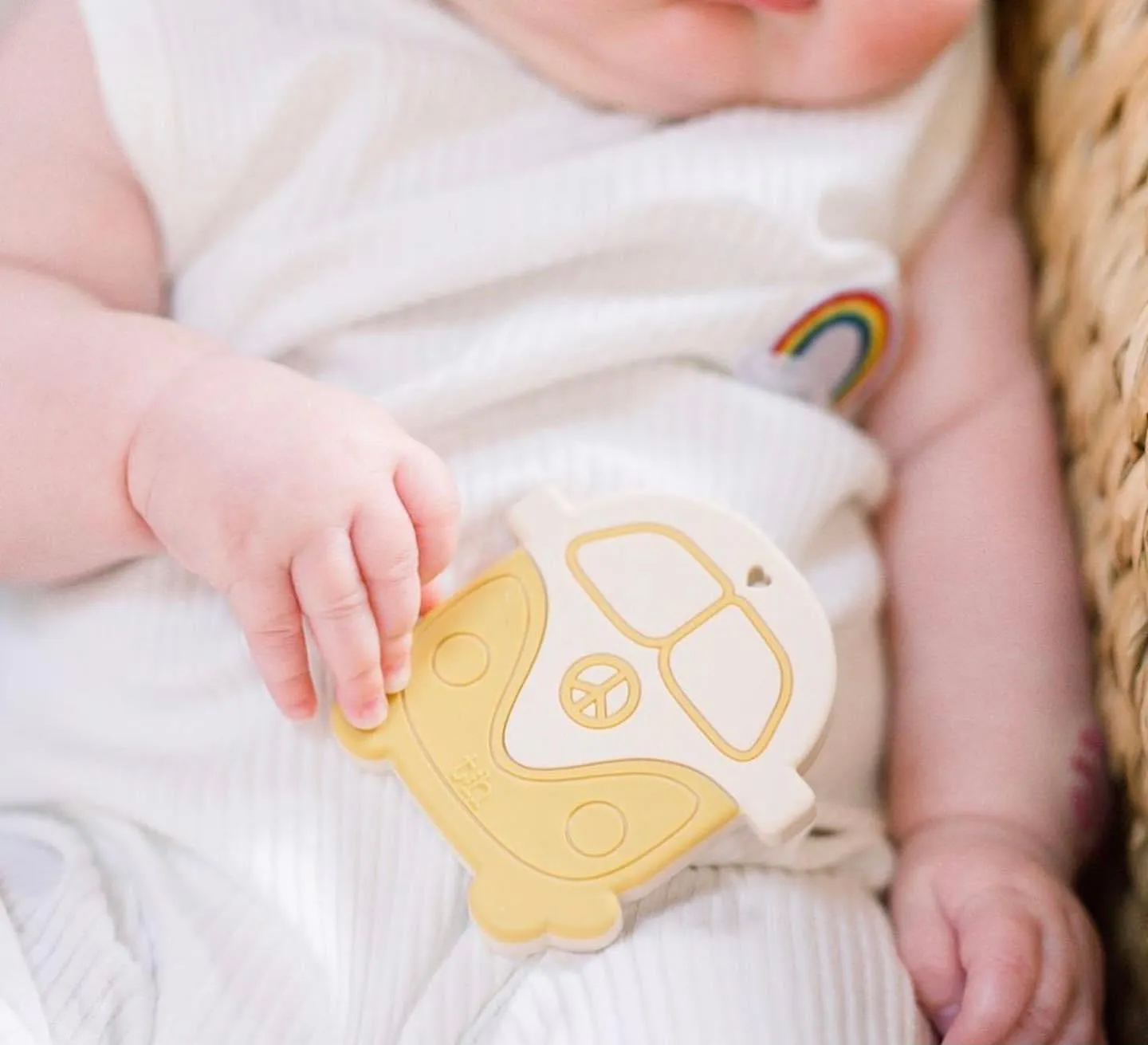 Vintage Peace Bus Silicone Teether - BPA Free